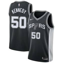 Black Goo Kennedy Twill Basketball Jersey -Spurs #50 Kennedy Twill Jerseys, FREE SHIPPING