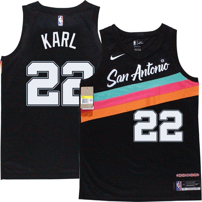 Spurs #22 George Karl 2020-2021 City Edition Twill Jersey