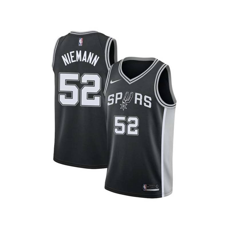 Black Rich Niemann Twill Basketball Jersey -Spurs #52 Niemann Twill Jerseys, FREE SHIPPING