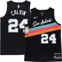 Spurs #24 Mack Calvin 2020-2021 City Edition Twill Jersey