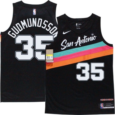 Spurs #35 Petur Gudmundsson 2020-2021 City Edition Twill Jersey