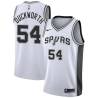 White Kevin Duckworth Twill Basketball Jersey -Spurs #54 Duckworth Twill Jerseys, FREE SHIPPING