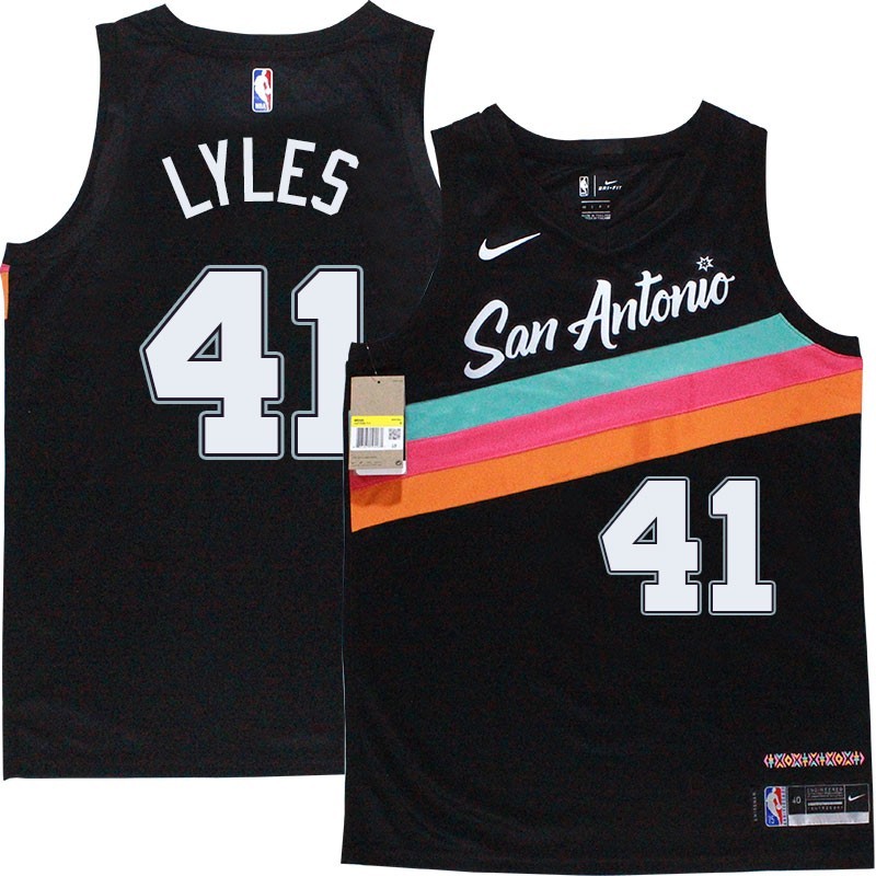 Spurs #41 Trey Lyles 2020-2021 City Edition Twill Jersey