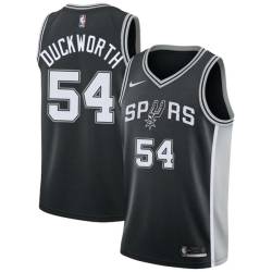 Black Kevin Duckworth Twill Basketball Jersey -Spurs #54 Duckworth Twill Jerseys, FREE SHIPPING