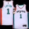 Spurs #1 Mo Layton 2021-2022 City Edition Twill Jersey