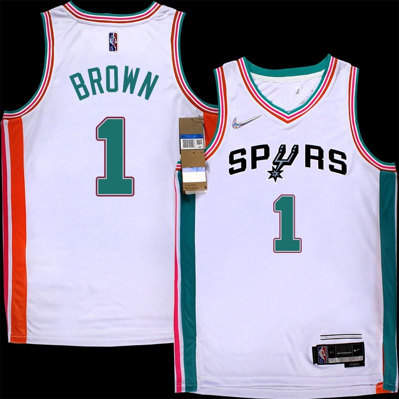 Spurs #1 Shannon Brown 2021-2022 City Edition Twill Jersey