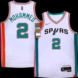 Spurs #2 Nazr Mohammed 2021-2022 City Edition Twill Jersey