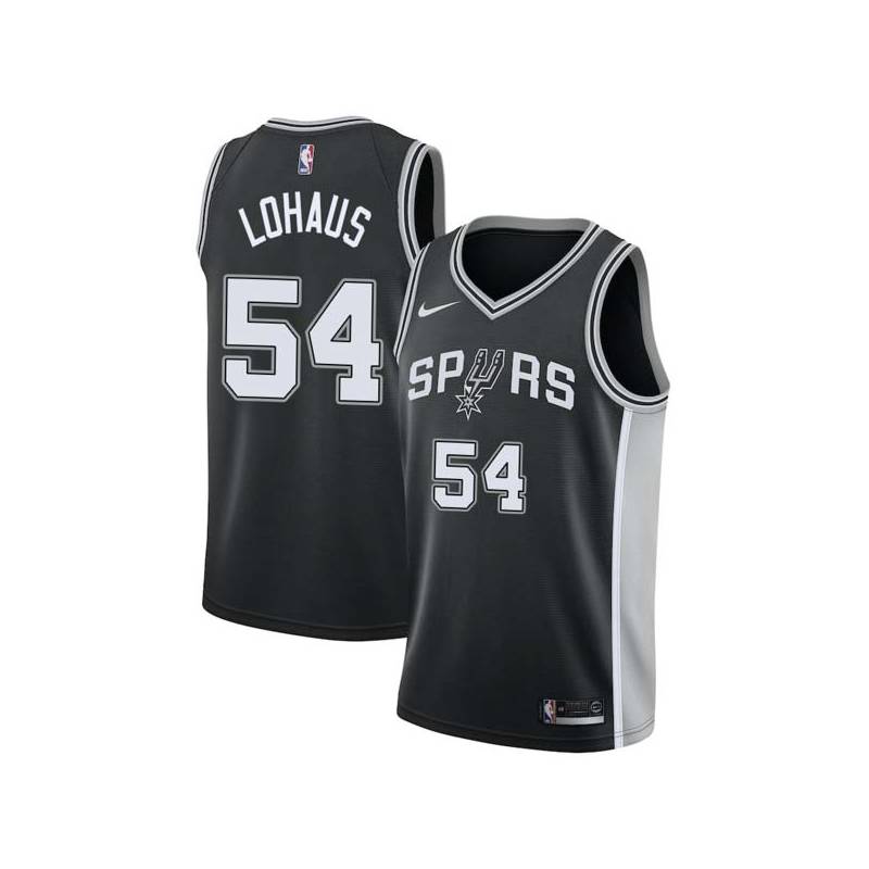 Black Brad Lohaus Twill Basketball Jersey -Spurs #54 Lohaus Twill Jerseys, FREE SHIPPING