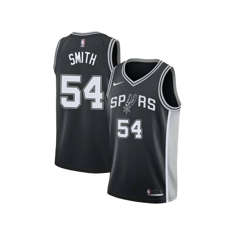 Black Charles Smith Twill Basketball Jersey -Spurs #54 Smith Twill Jerseys, FREE SHIPPING