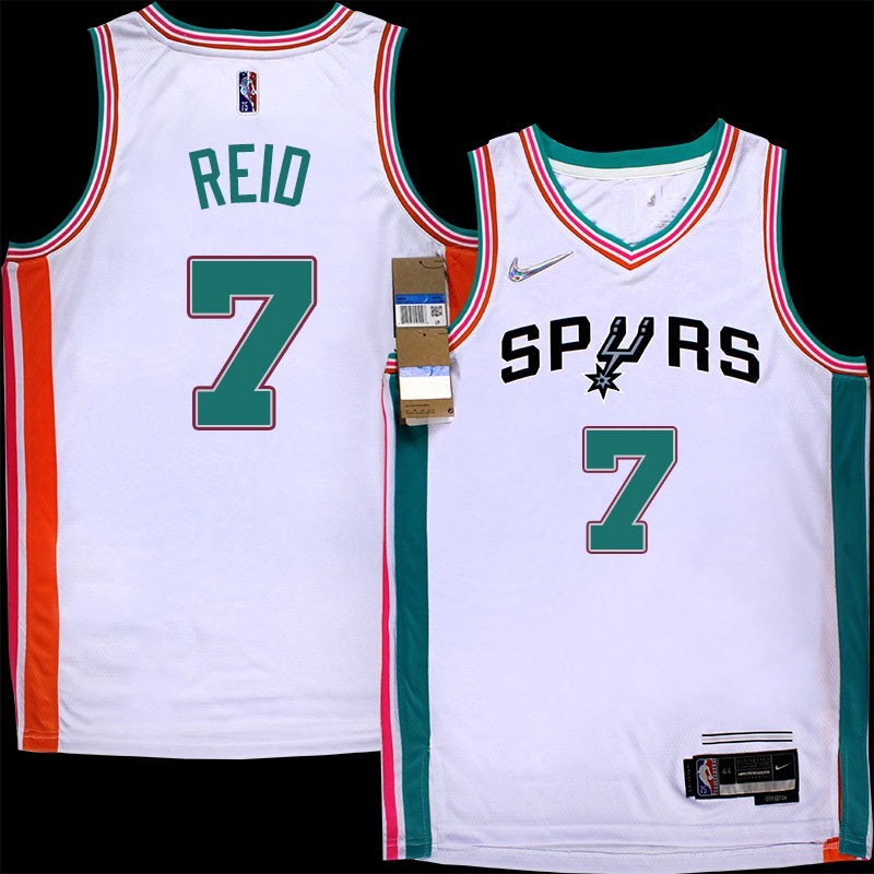 Spurs #7 J.R. Reid 2021-2022 City Edition Twill Jersey