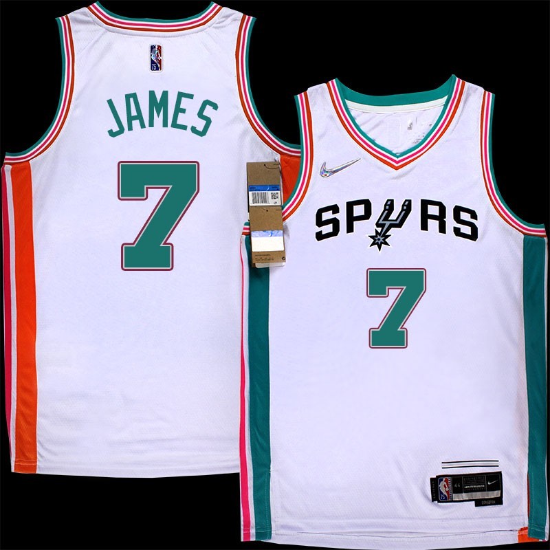 Spurs #7 Damion James 2021-2022 City Edition Twill Jersey