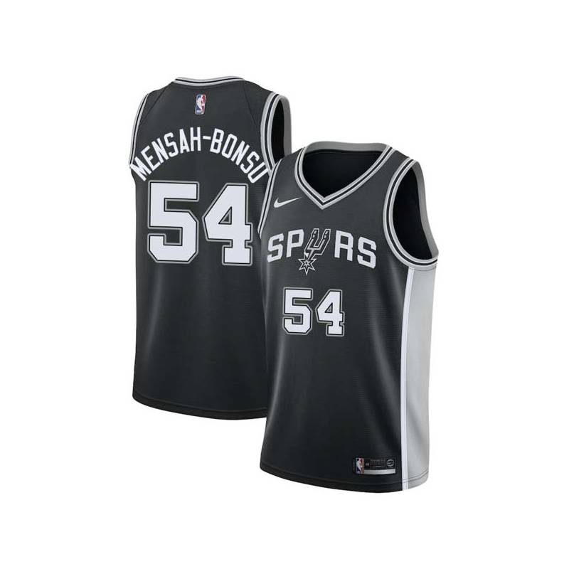 Black Pops Mensah-Bonsu Twill Basketball Jersey -Spurs #54 Mensah-Bonsu Twill Jerseys, FREE SHIPPING