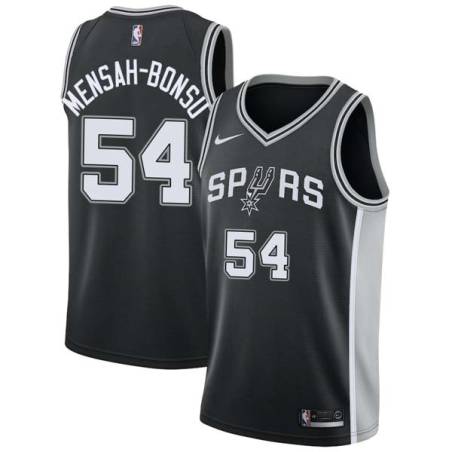 Black Pops Mensah-Bonsu Twill Basketball Jersey -Spurs #54 Mensah-Bonsu Twill Jerseys, FREE SHIPPING