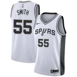 John Smith Twill Basketball Jersey -Spurs #55 Smith Twill Jerseys, FREE SHIPPING