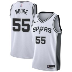 Gene Moore Twill Basketball Jersey -Spurs #55 Moore Twill Jerseys, FREE SHIPPING