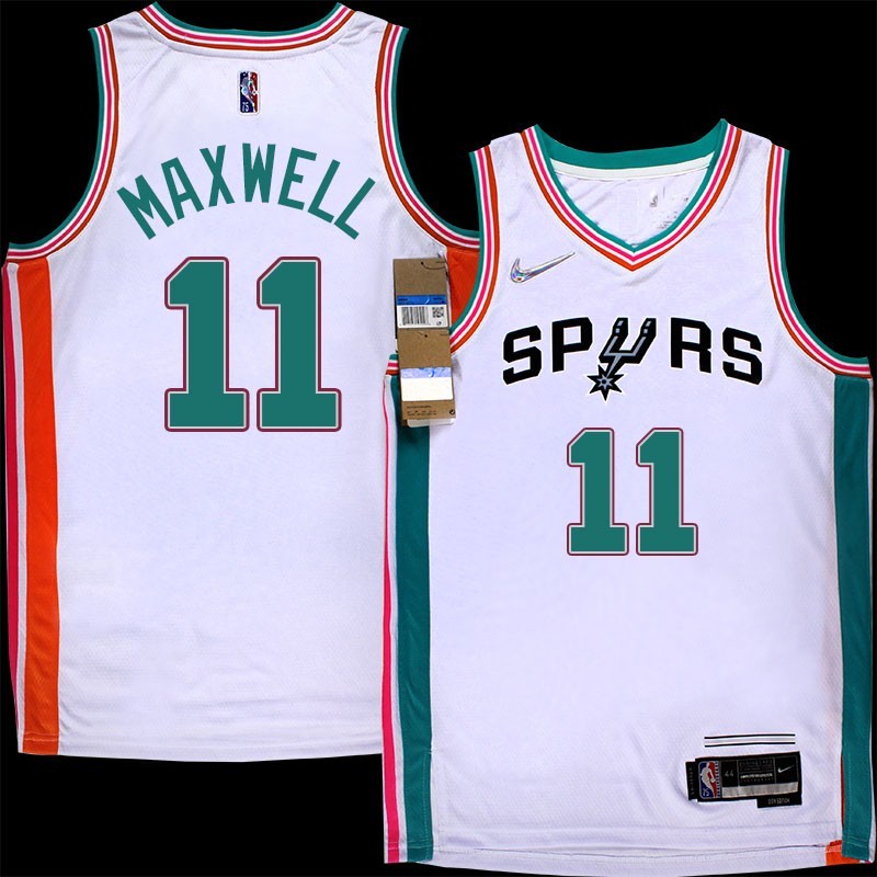 Spurs #11 Vernon Maxwell 2021-2022 City Edition Twill Jersey