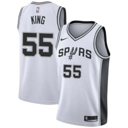 Albert King Twill Basketball Jersey -Spurs #55 King Twill Jerseys, FREE SHIPPING