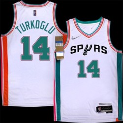 Spurs #14 Hedo Turkoglu 2021-2022 City Edition Twill Jersey