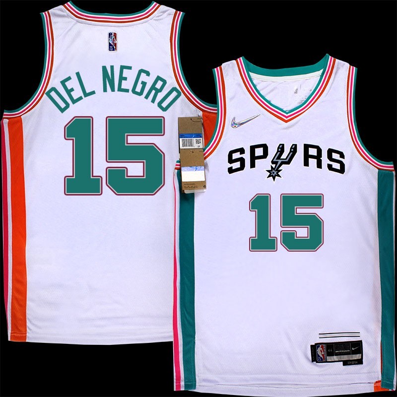 Spurs #15 Vinny Del Negro 2021-2022 City Edition Twill Jersey