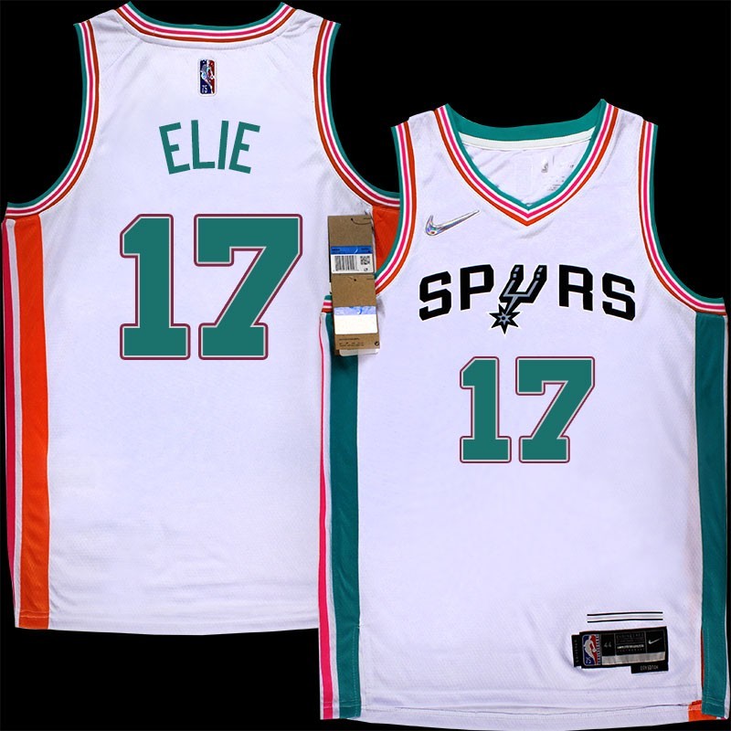 Spurs #17 Mario Elie 2021-2022 City Edition Twill Jersey