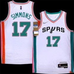 Spurs #17 Jonathon Simmons 2021-2022 City Edition Twill Jersey