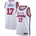 Jim Tucker Twill Basketball Jersey -76ers #17 Tucker Twill Jerseys, FREE SHIPPING