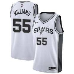 Eric Williams Twill Basketball Jersey -Spurs #55 Williams Twill Jerseys, FREE SHIPPING