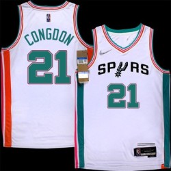 Spurs #21 Jeffrey Congdon 2021-2022 City Edition Twill Jersey