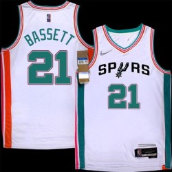 Spurs #21 Tim Bassett 2021-2022 City Edition Twill Jersey