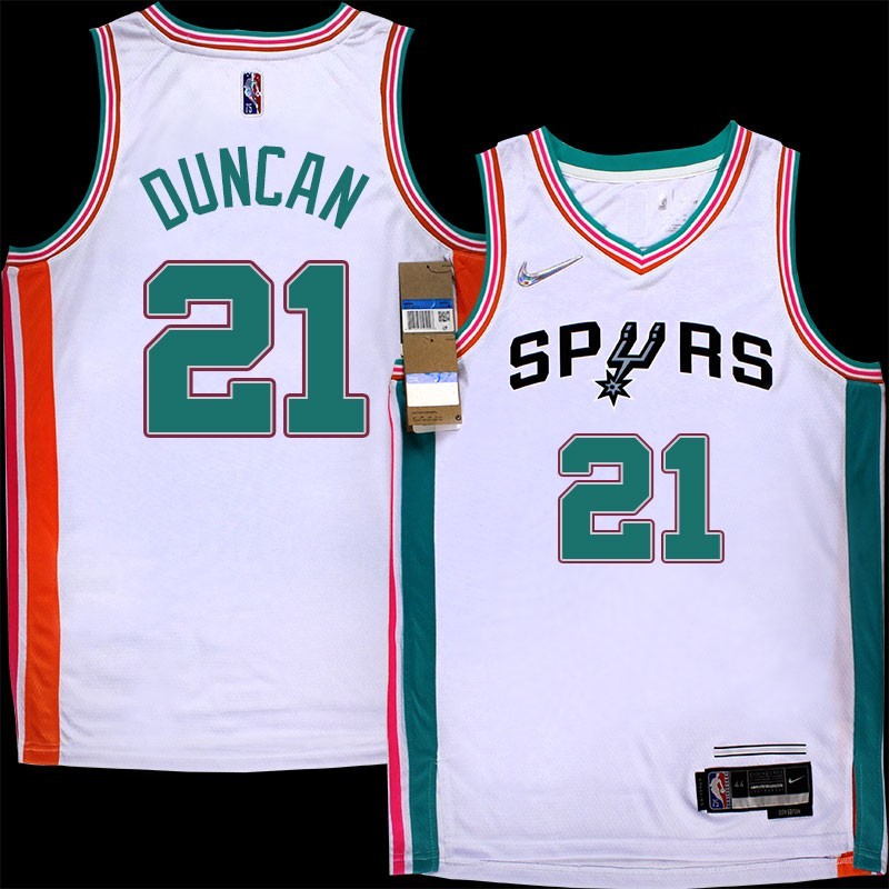 Spurs #21 Tim Duncan 2021-2022 City Edition Twill Jersey