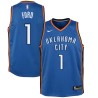Blue Sherell Ford Twill Basketball Jersey -Thunder #1 Ford Twill Jerseys, FREE SHIPPING