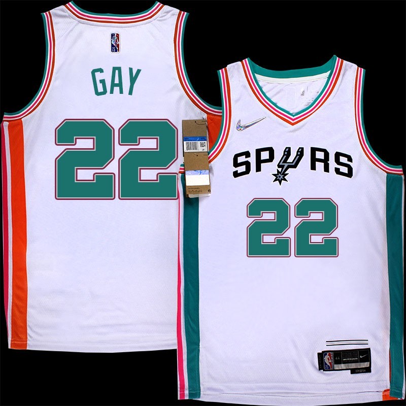 Spurs #22 Rudy Gay 2021-2022 City Edition Twill Jersey