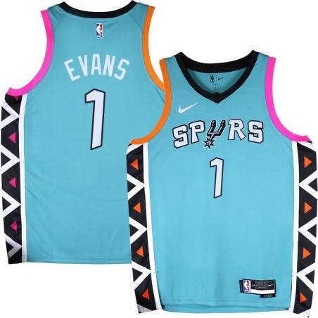 Spurs #1 Mike Evans 2022-2023 Green City Edition Twill Jersey