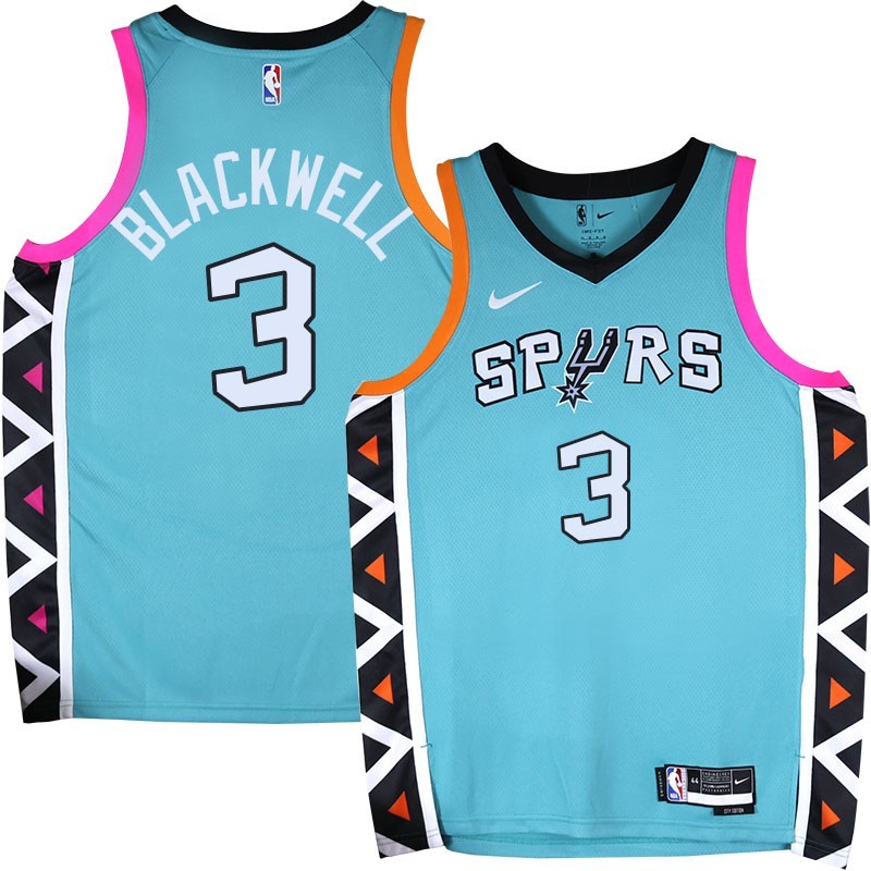 Spurs #3 Nate Blackwell 2022-2023 Green City Edition Twill Jersey