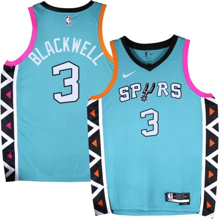 Spurs #3 Nate Blackwell 2022-2023 Green City Edition Twill Jersey