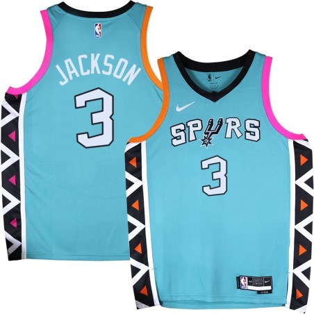 Spurs #3 Stephen Jackson 2022-2023 Green City Edition Twill Jersey