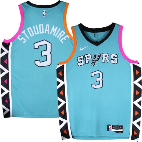 Spurs #3 Damon Stoudamire 2022-2023 Green City Edition Twill Jersey