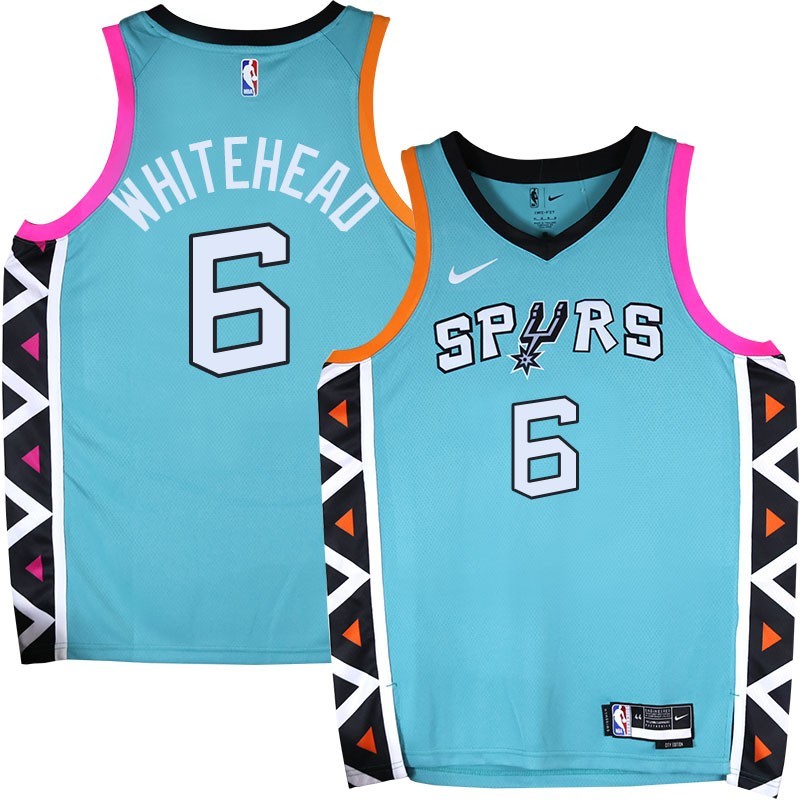 Spurs #6 Jerome Whitehead 2022-2023 Green City Edition Twill Jersey