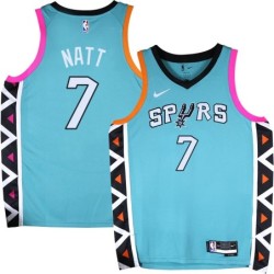 Spurs #7 Calvin Natt 2022-2023 Green City Edition Twill Jersey