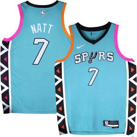 Spurs #7 Calvin Natt 2022-2023 Green City Edition Twill Jersey