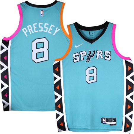 Spurs #8 Paul Pressey 2022-2023 Green City Edition Twill Jersey