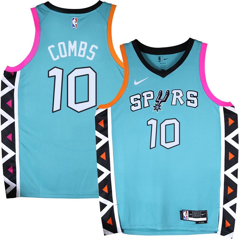 Spurs #10 Glen Combs 2022-2023 Green City Edition Twill Jersey