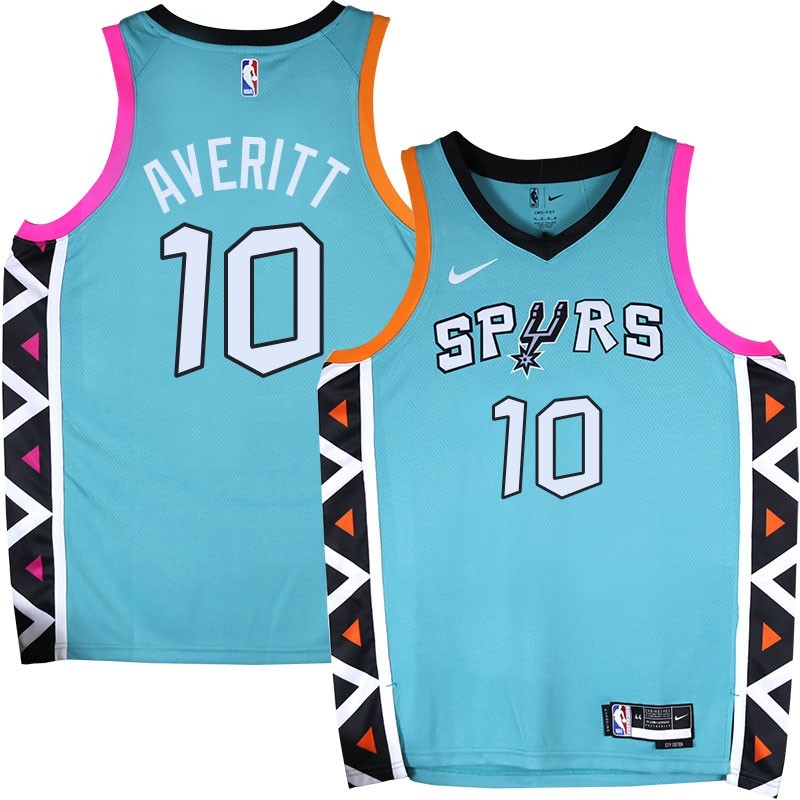 Spurs #10 Bird Averitt 2022-2023 Green City Edition Twill Jersey