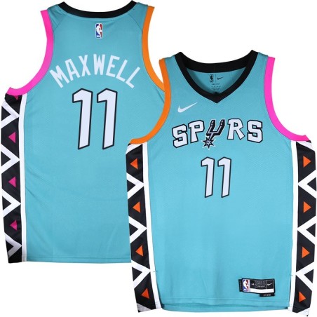 Spurs #11 Vernon Maxwell 2022-2023 Green City Edition Twill Jersey