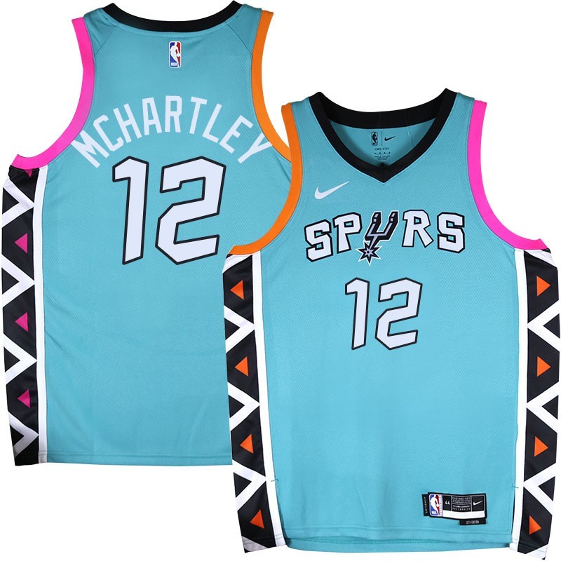 Spurs #12 Maurice McHartley 2022-2023 Green City Edition Twill Jersey