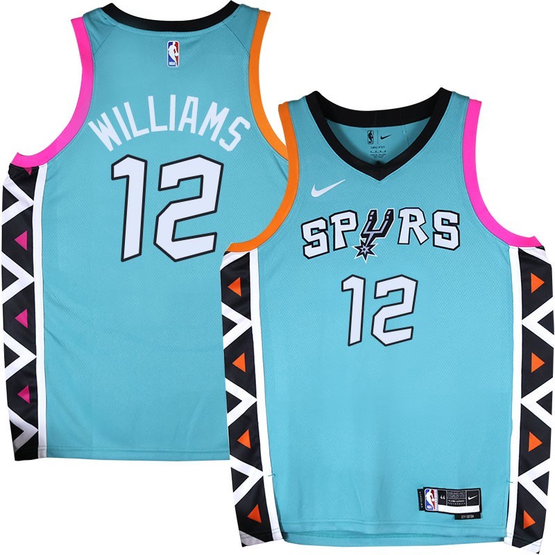 Spurs #12 Kevin Williams 2022-2023 Green City Edition Twill Jersey