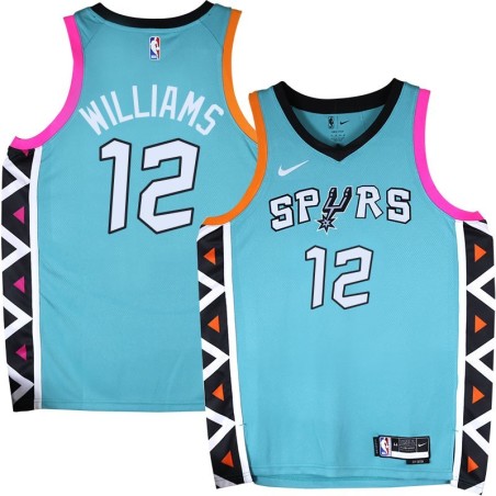 Spurs #12 Kevin Williams 2022-2023 Green City Edition Twill Jersey