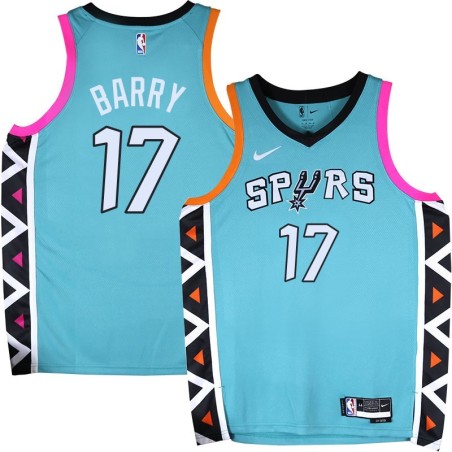 Spurs #17 Brent Barry 2022-2023 Green City Edition Twill Jersey