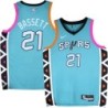 Spurs #21 Tim Bassett 2022-2023 Green City Edition Twill Jersey