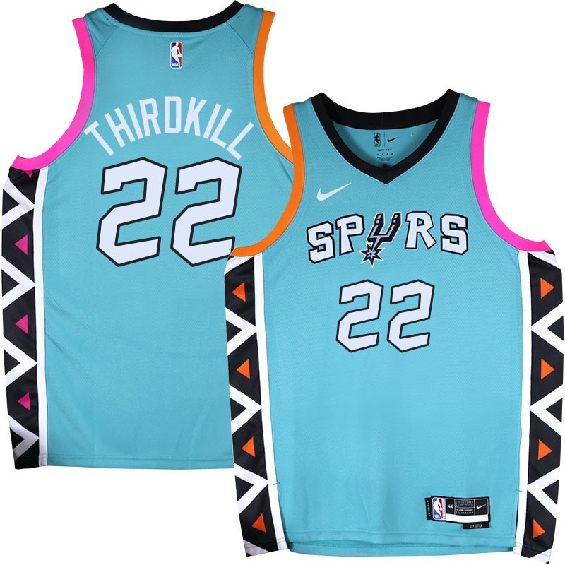 Spurs #22 David Thirdkill 2022-2023 Green City Edition Twill Jersey